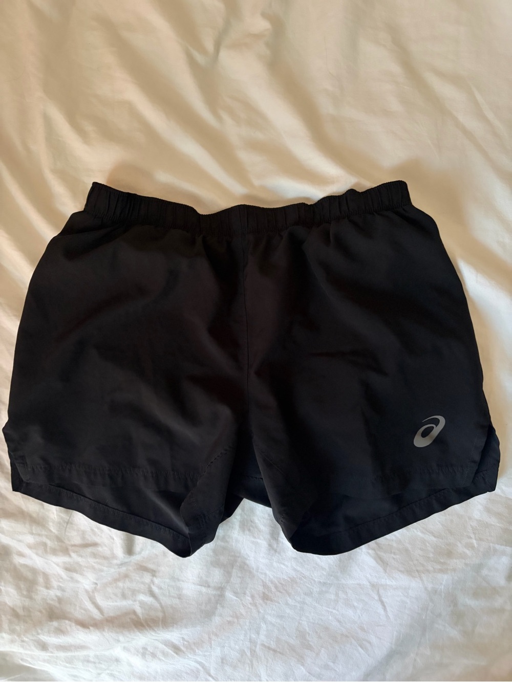 ASICS Black Athletic Running Shorts with Reflective Logo